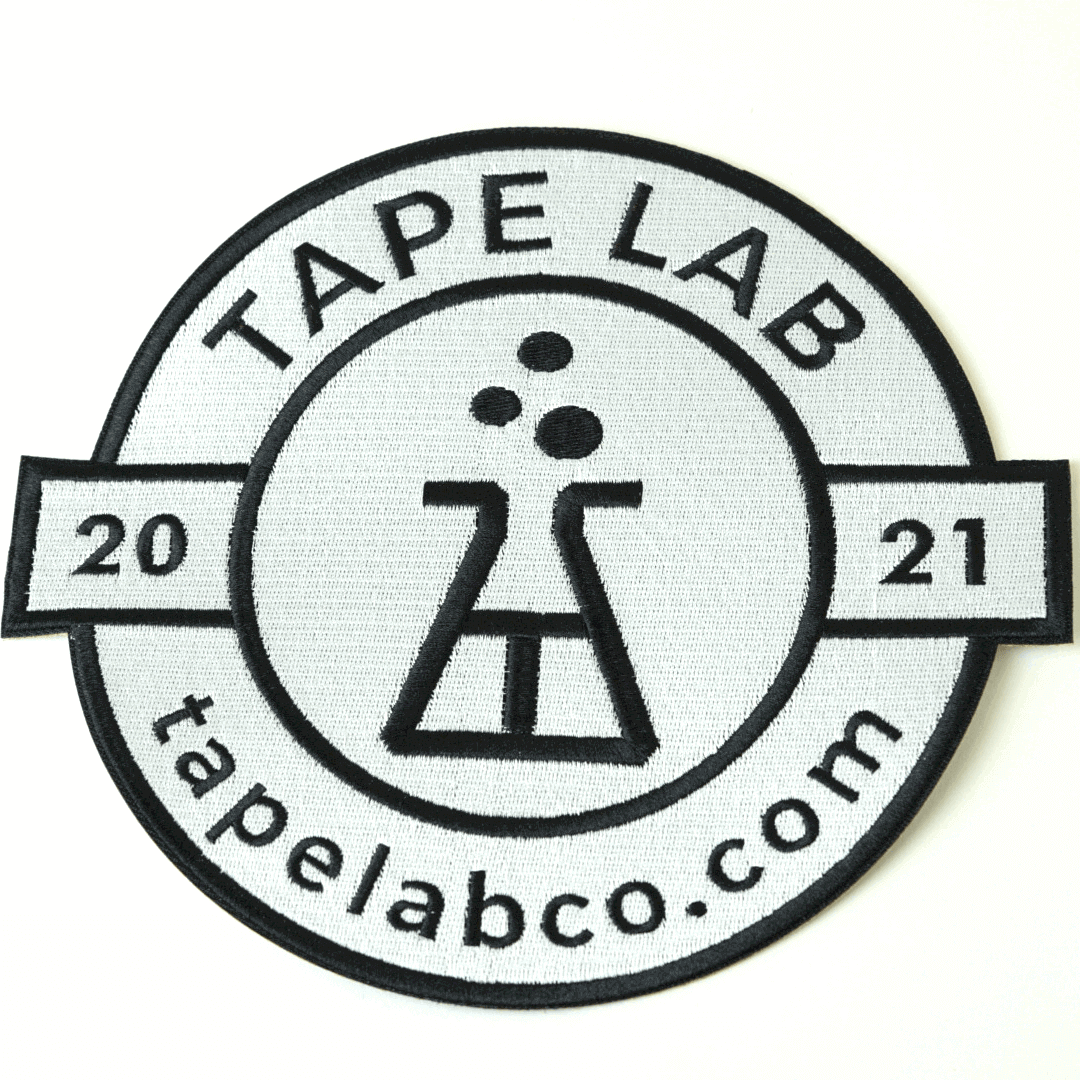 Tape Lab Patch // 100 % Embroidery